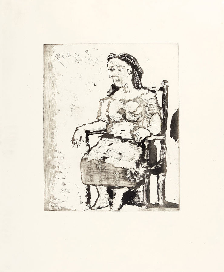 PABLO PICASSO, Femme au Fauteuil: Dora Maar (Bloch 318), 1939 (April 19, Paris)