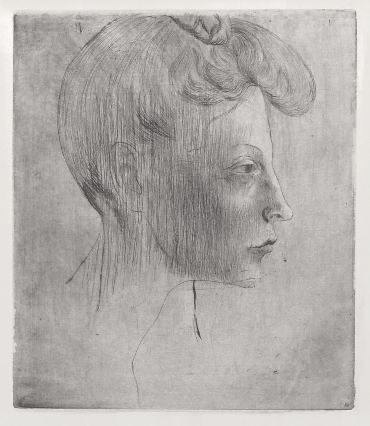 A woman head portrait