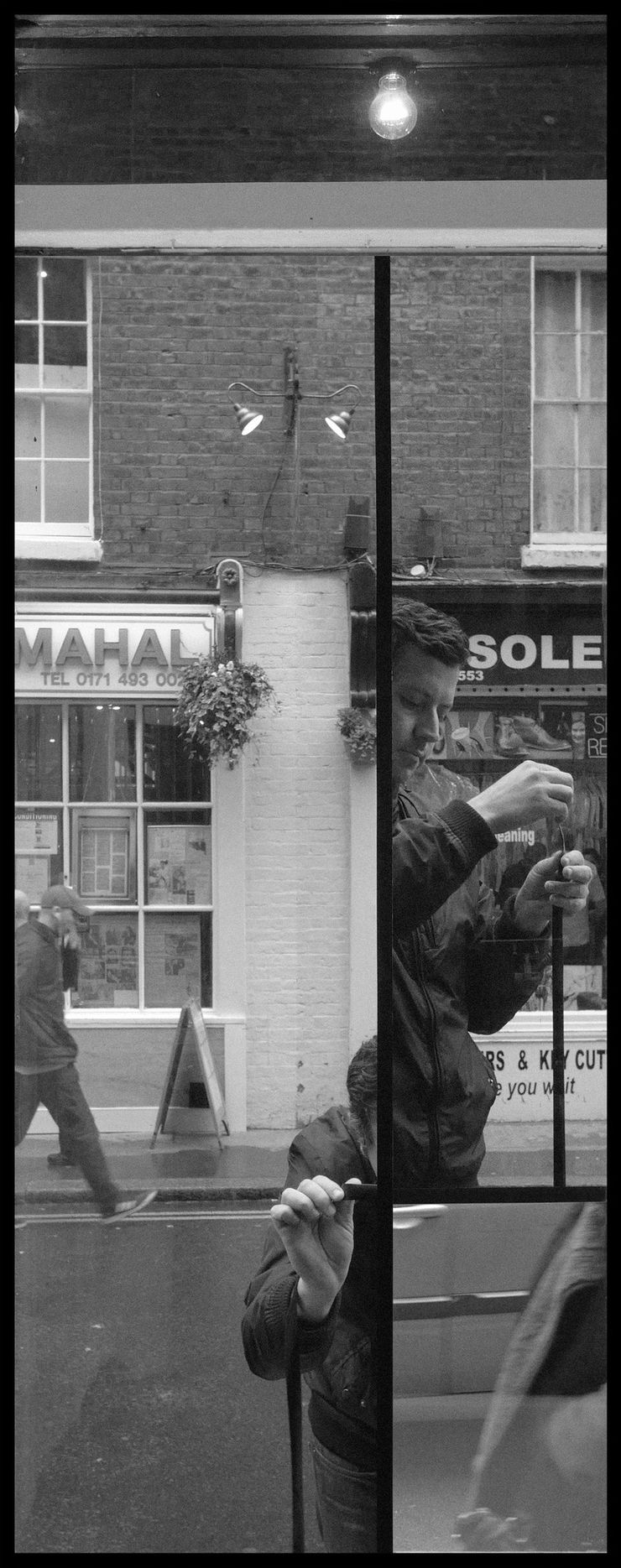 Javier M. Rodriguez Actualizatoin No.5, 2015 Cutout inkjet prints on cotton paper and colour tape 104 x 40 cm Unique (JMR 002)