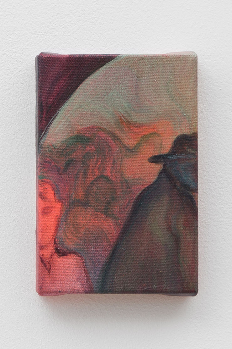 Harriet Gillett Now his part is over, 2024 Oil and spray paint on canvas