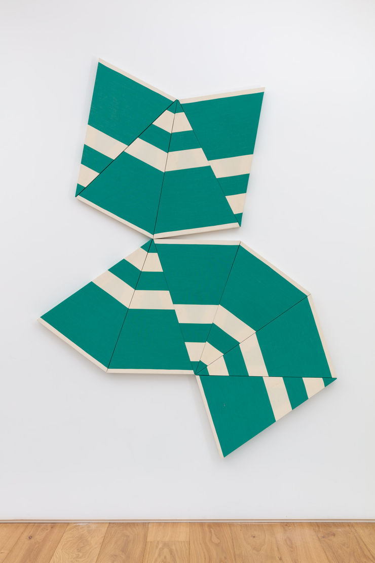 Alek O. Tangram (Cat), 2015 Stretched synthetic fabric from a parasol