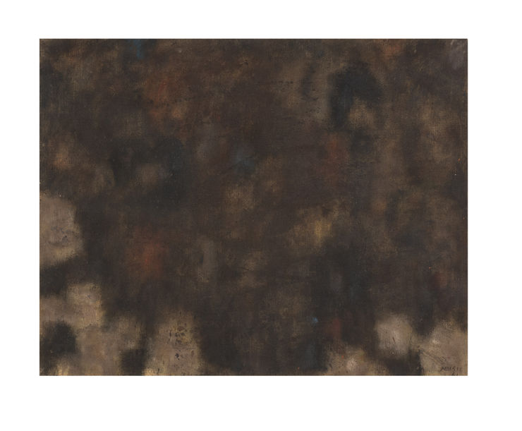 24. Chiuso primitivo, 1961, olio su tela, cm 73x92