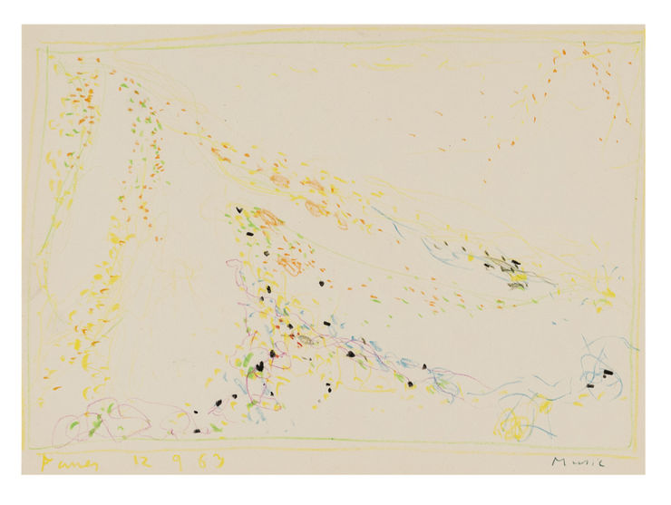 52. 12.9.63, 1963, pastelli su carta, cm 24,5x34