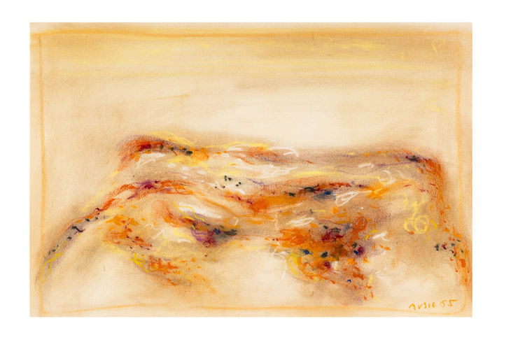 55. 30.2.65, 1965, pastelli su cara intelata, cm 38x57