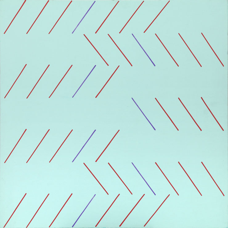 Senza titolo, 1975-1979, acrilico su masonite, cm 60x60.