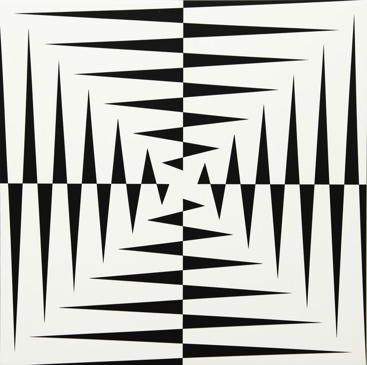 Marcello Morandini, 474 A, 2005, cm 50x50, disegno su legno laccato