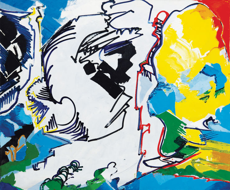 Maurice Wyckaert, La joie des contraire, 1973, olio su tela,, cm 95x115