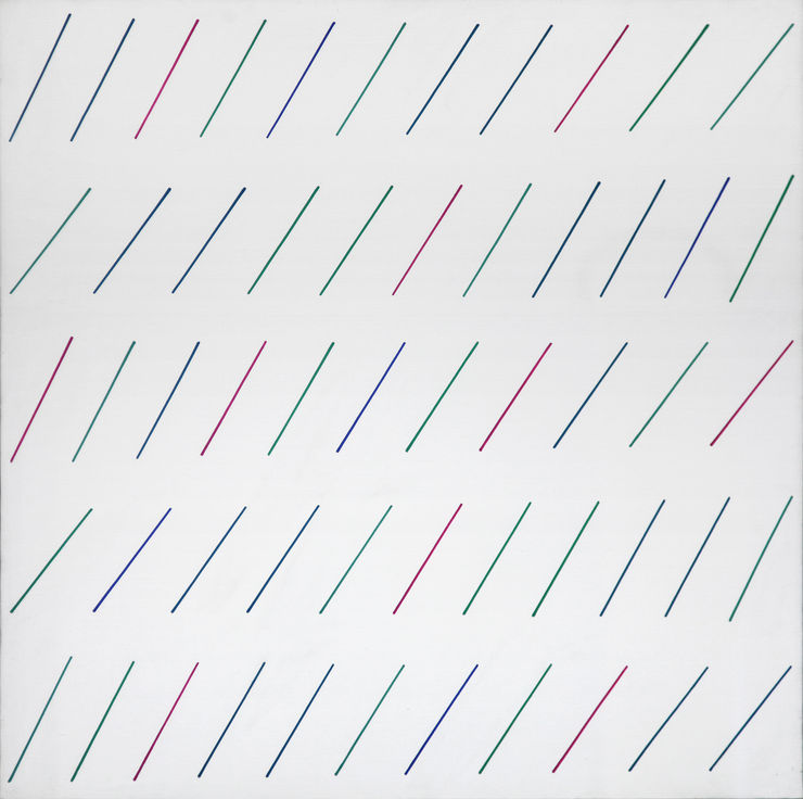 Mario Nigro, Prato, 1975, acrilico su tela, cm 81x81 .