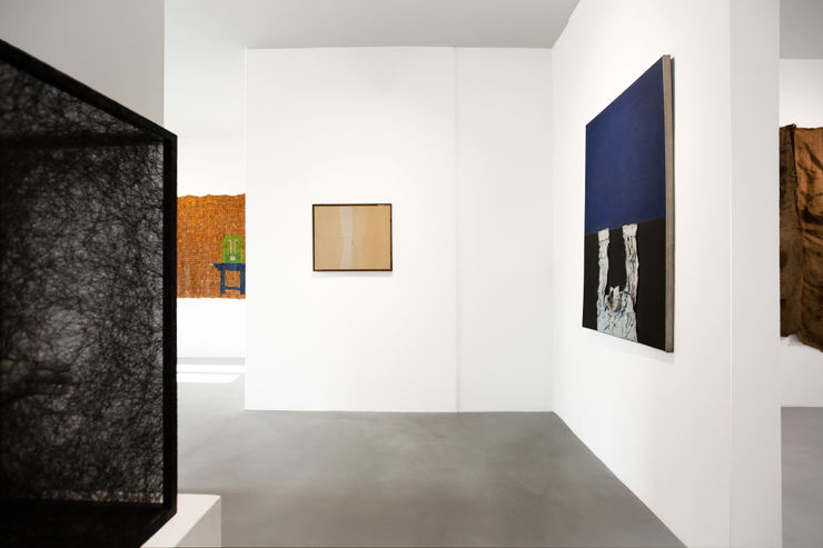 da sinistra: Chiaharu Shiota, Serge Attukwei Clottey, Arturo Bonfanti, Jorge Eielson