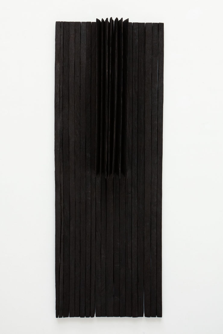 Nunzio Andaluso, 1991 combustione su legno combusto cm 125x46.5x20