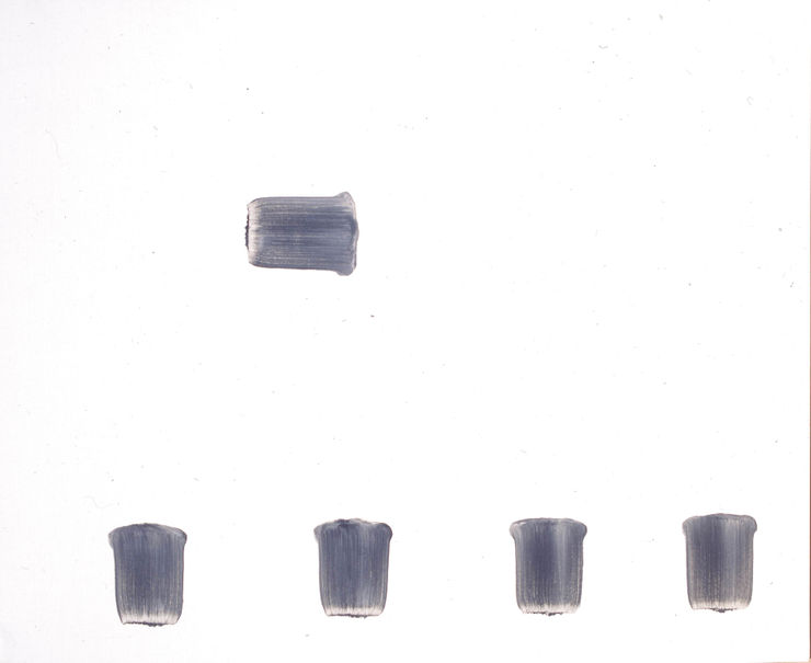 Lee Ufan Correspondance, 1994 olio e pigmenti minerali su tela cm 130x160