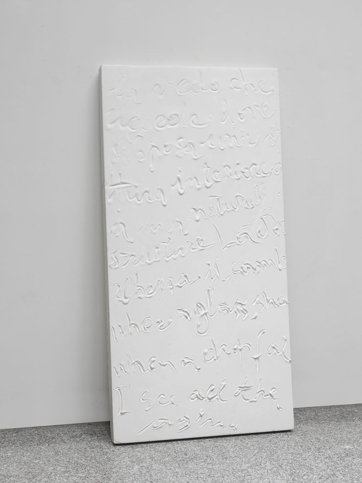 Pagine Intime, 2008, gesso e polistirolo, cm 200x100x10