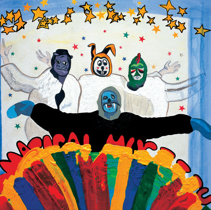 Magical Mistery Tour, 2006, acrilico su tela, cm 77x77