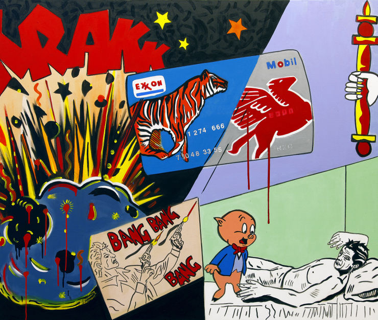 Rude Awakening in the Dream Lab, 2010, acrilico su tela, cm 172,5x203