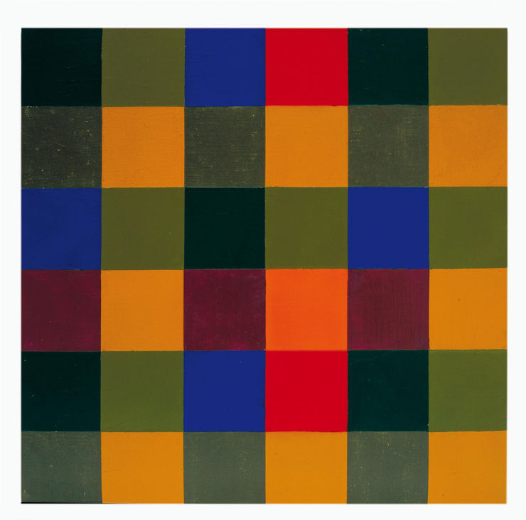 acht gruppen, 1955, olio su tela, cm 49x49