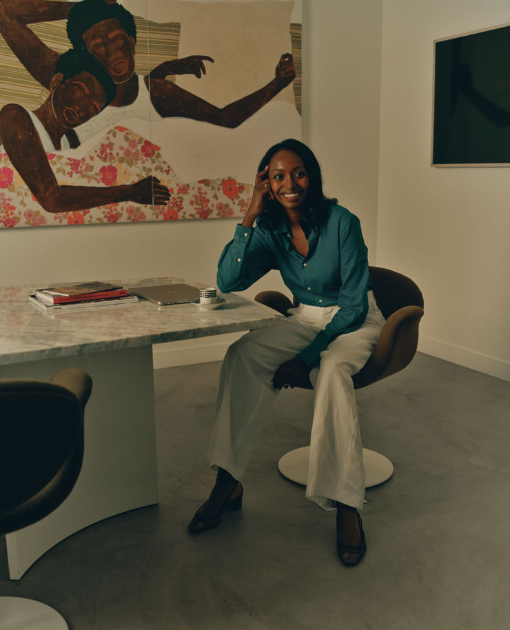 Mariane Ibrahim in her gallery avenue Matignon, Paris, 2024. Photograph by Inès Manai for Art Basel.