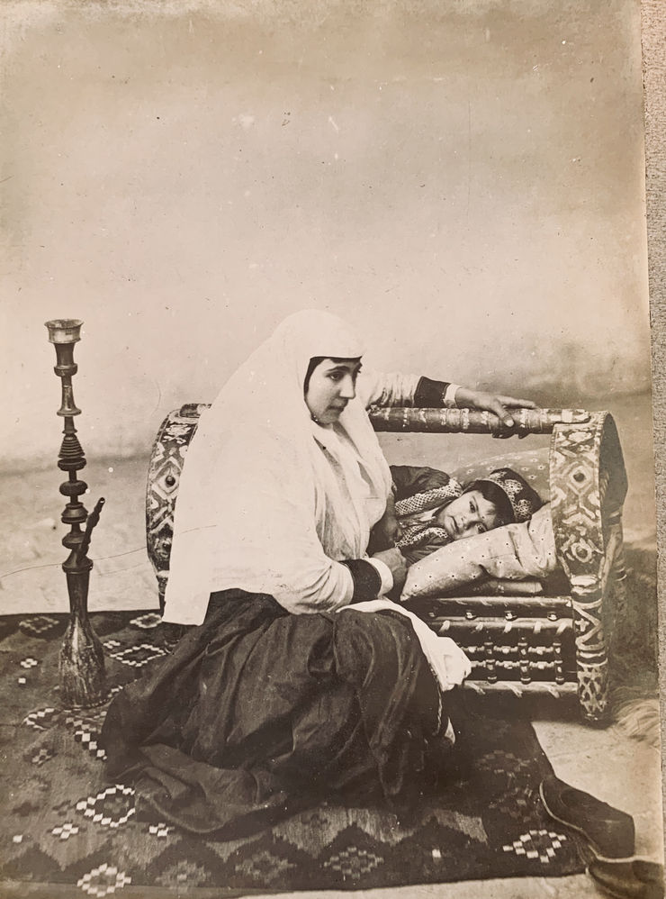 Antoin Sevruguin, A woman rocking her child's cradle, Late 19th Century or late 20th Century