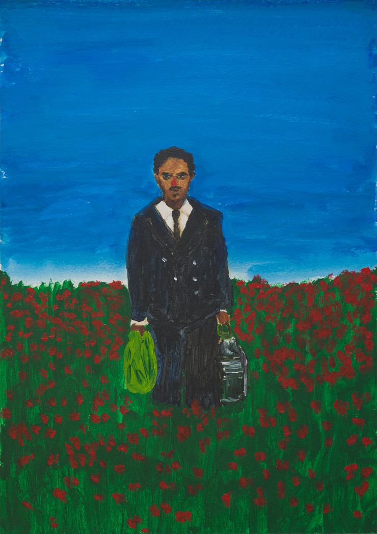 Anuar Khalifi Tangier Drawing, 2025 Acrylic on Paper 40 x 30 cm | 48 x 35 cm (framed)