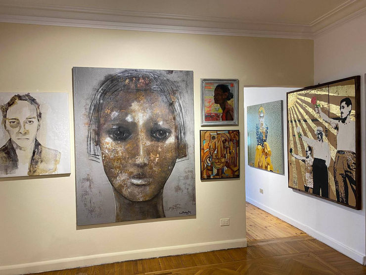 Artwork on display at the ArtTalks gallery. Nada El Sawy / The National