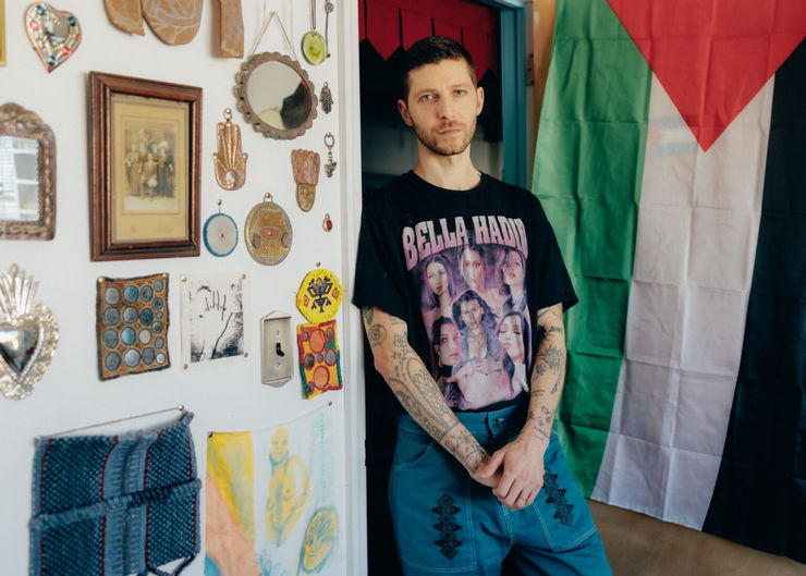 Jordan Nassar in his studio, photographed by Art21 by Timothy O’Connell