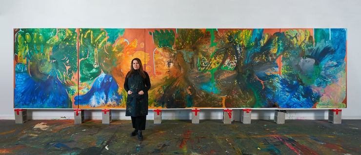 Vian Sora in her Louisville studio, 2024. Photo: Chad Crews