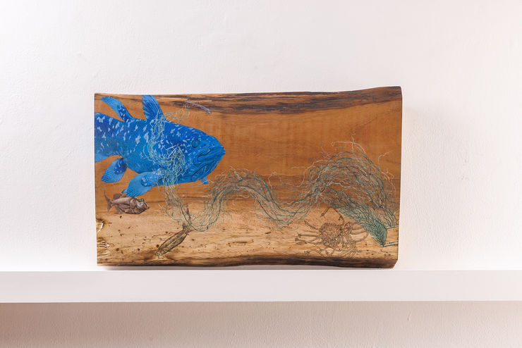 楊茂林, 黯黑的放浪者．腔棘魚S2201, 2022 Yang Mao-Lin, Wanderers of the Abyssal Darkness, Coelacanth S2201, 2022