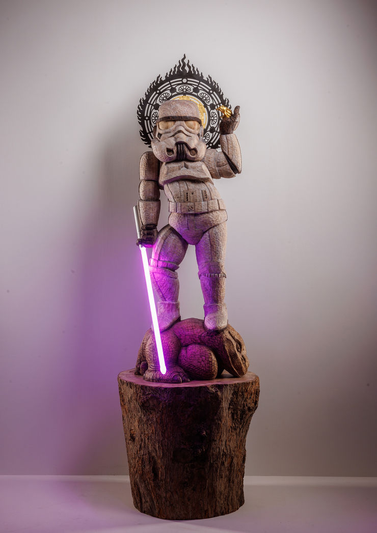 楊茂林, 騎盤古大蟾蜍的風暴白武天, 2022 Yang Mao-Lin, Stormtrooper Deva on Central Formosan Toad, 2022