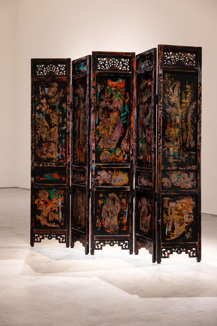 蘇孟鴻, 有抽象表現主義風格的屏風, 2020