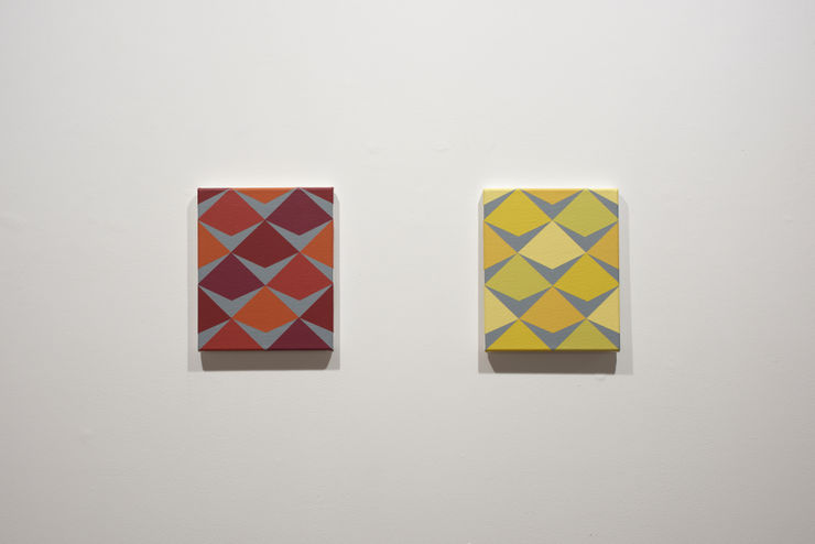 Odili Donald Odita Twin 2016 Acrylic On Canvas 30 5 X 25 4Cm Each Sylvain Deleu 1