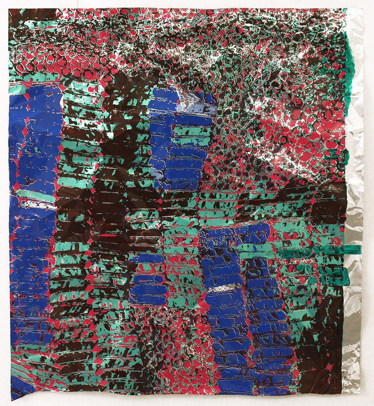 El Anatsui, Untitled (with Green), 2015
