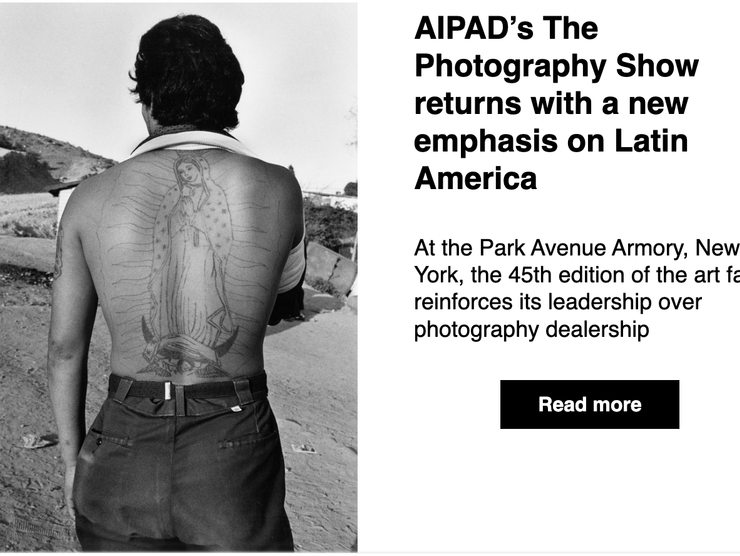 A screengrab of the British Journal of Photography's article