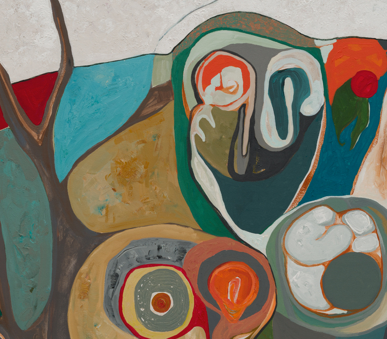 Merikokeb Berhanu and Fred Tomaselli at Frieze Los Angeles