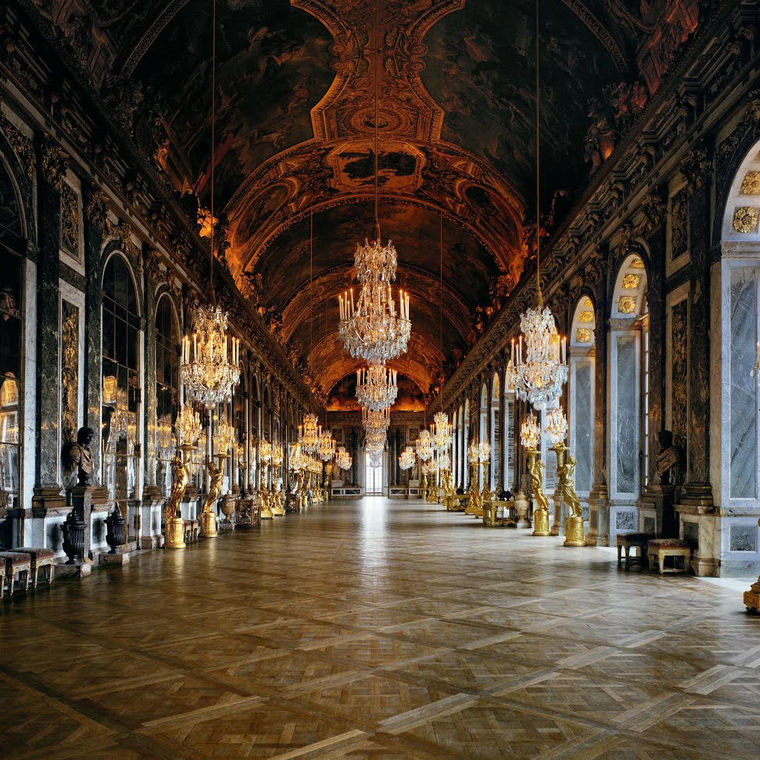 Robert Polidori; Galeries des Glaces (113) CCE.02.034, Corps Central - 1er etage, Chateau de Versailles, Versailles, France; 1983; Fujicolor crystal archive print mounted to dibond; 50 x 60 inches (127 x 152.4 cm); Edition of 10