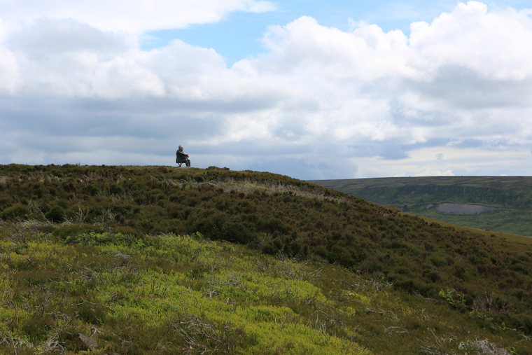 Seated Figure, Drone footage of the sculpture on Castleton Rigg, North York Moors, UK
