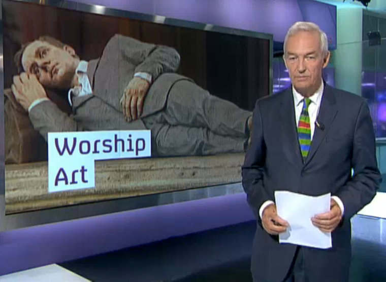 Channel 4 News, Sean Henry's 'Conflux' at Salisbury Cathedral, 2011