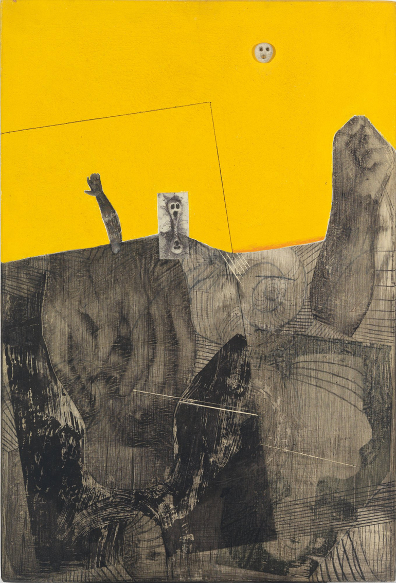 <p><strong style="color: #000000; font-family: verdana, arial, helvetica; font-size: 11px; line-height: 17px;"><strong>Dominick Di Meo</strong></strong><br style="color: #000000; font-family: verdana, arial, helvetica; font-size: 11px; line-height: 17px;" /><em style="color: #000000; font-family: verdana, arial, helvetica; font-size: 11px; line-height: 17px;">Untitled (yellow background with skull)</em><span style="color: #000000; font-family: verdana, arial, helvetica; font-size: 11px; line-height: 17px;">, 1968</span><br style="color: #000000; font-family: verdana, arial, helvetica; font-size: 11px; line-height: 17px;" /><span style="color: #000000; font-family: verdana, arial, helvetica; font-size: 11px; line-height: 17px;">Acrylic, plastic, and synthetic polymer on wood panel</span><br style="color: #000000; font-family: verdana, arial, helvetica; font-size: 11px; line-height: 17px;" /><span style="color: #000000; font-family: verdana, arial, helvetica; font-size: 11px; line-height: 17px;">45.7 x 30.5 cm., 18 x 12 1/8 in.</span><br style="color: #000000; font-family: verdana, arial, helvetica; font-size: 11px; line-height: 17px;" /><span style="color: #000000; font-family: verdana, arial, helvetica; font-size: 11px; line-height: 17px;">(TDA03344)</span></p>