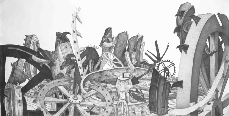 <p><span lang="EN-US">Saint Catherine Wheels found dumped outside The National Gallery</span><span lang="EN-US">, 2012</span></p><p><span lang="EN-US">pencil on paper</span></p><p><!--EndFragment--></p>