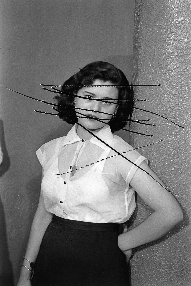 Damaged Negatives: Scratched Portrait of Mrs. Baqari