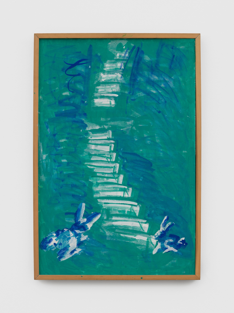 Untitled (Bunnies on stairs)