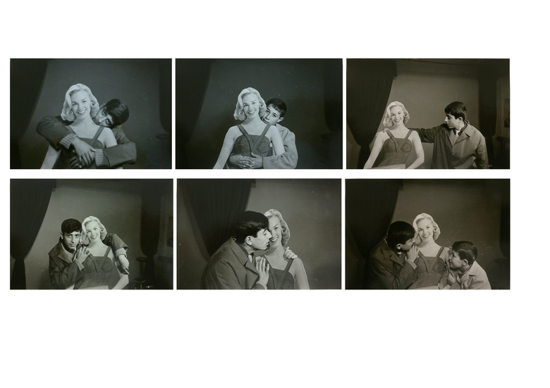 Two Boys posing with Gevaert Film Advertisement