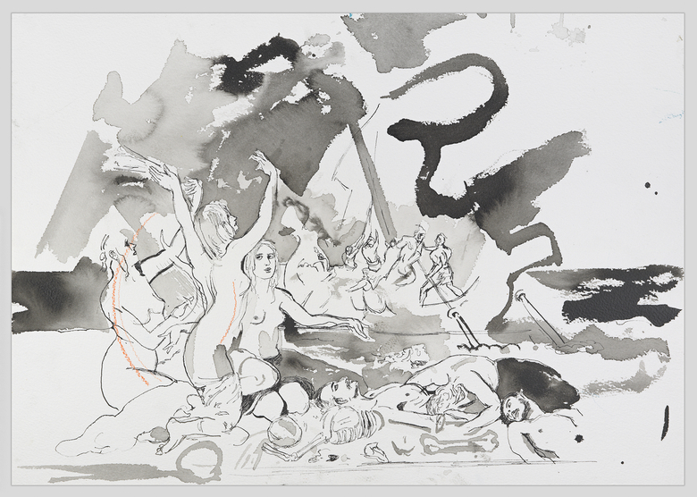 The Sirens and Ulysses (after William Etty)