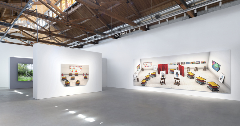 Installation view of&nbsp;David Hockney: Time and More, Space and More...&nbsp;