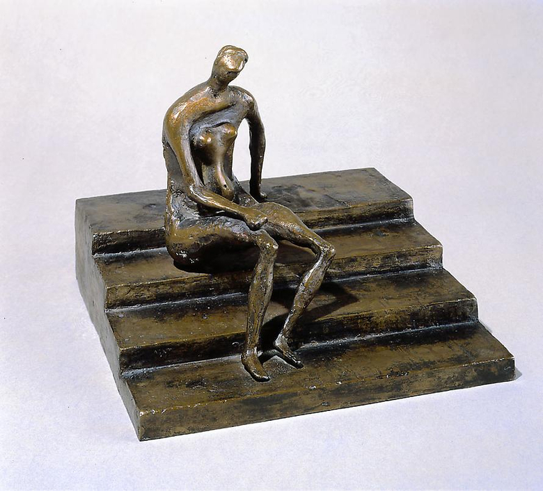 Seated Figure on Square Steps, 1957