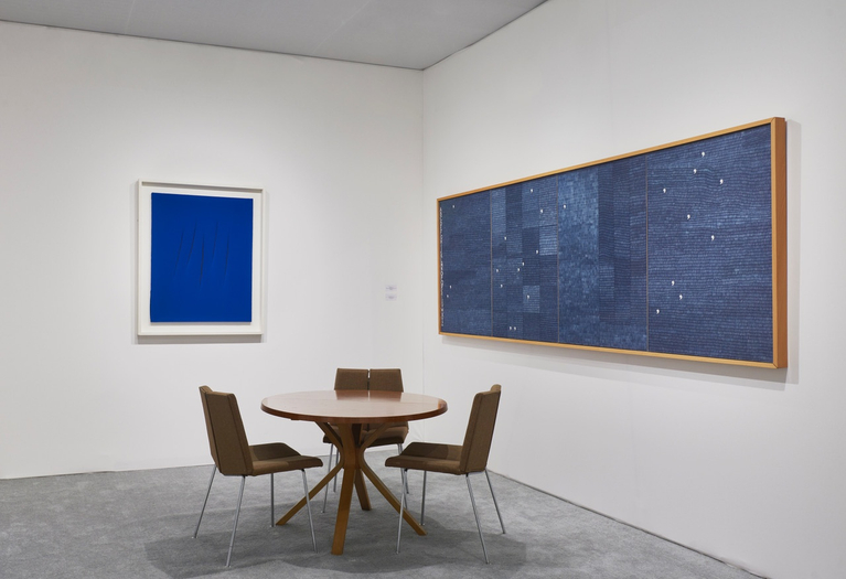 Installation view of Luxembourg & Dayan, Booth D6 at the ADAA Art Show 2019.  Courtesy Luxembourg & Dayan, New York and London.  Photo: Andy Romer.