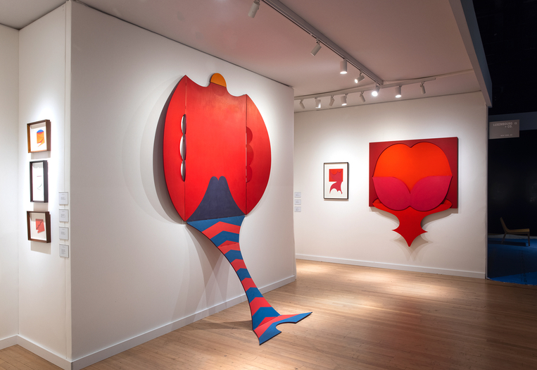 Installation view of Noguchi/Nakai at ADAA 2024. Photo: Jean Vong. Courtesy of Luxembourg + Co.