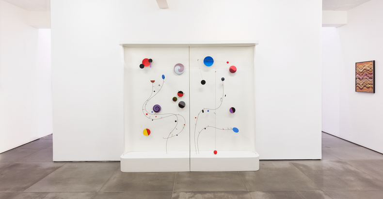 vista da exposição -- abraham palatnik: em movimento -- galeria nara roesler | rio de janeiro, 2018