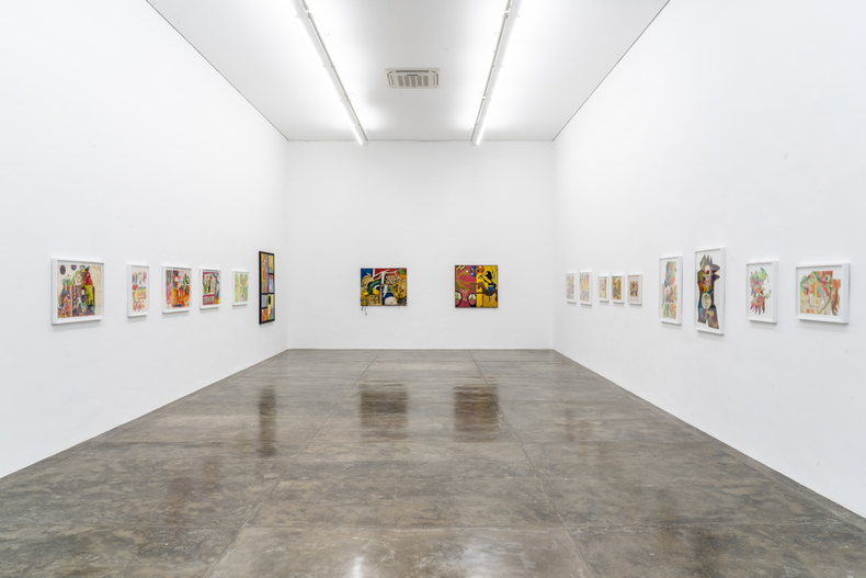 S&eacute;rgio Sister, Imagens de uma juventude pop &ndash; Pinturas pol&iacute;ticas e desenhos da cadeia, vista da exposi&ccedil;&atilde;o, 2019. Foto &copy;...