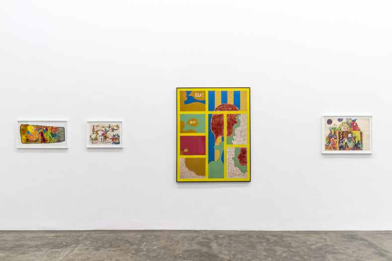 S&eacute;rgio Sister, Imagens de uma juventude pop &ndash; Pinturas pol&iacute;ticas e desenhos da cadeia, vista da exposi&ccedil;&atilde;o, 2019. Foto &copy;...