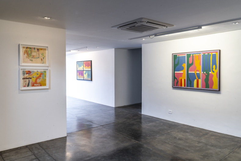 S&eacute;rgio Sister, Imagens de uma juventude pop &ndash; Pinturas pol&iacute;ticas e desenhos da cadeia, vista da exposi&ccedil;&atilde;o, 2019. Foto &copy;...