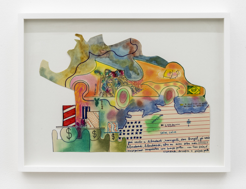 Sérgio Sister Sem título, 1969 tinta Ecoline, lápis, giz pastel oleoso e caneta hidrográfica sobre papel 44 x 29,5 cm